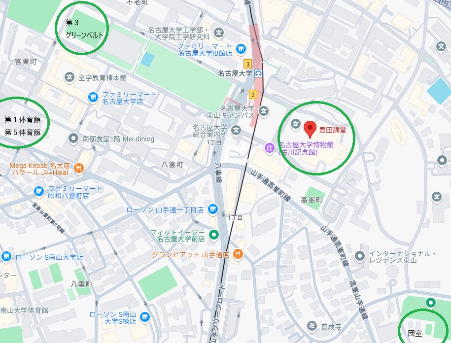 東山キャンパス地図